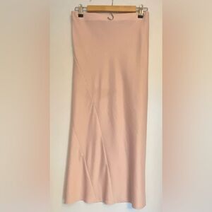 Blush Pink Midi Slip Skirt | Women’s Size Small